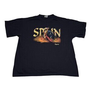 JHK 100% Cotton Spain Madrid Bull Matador Black Shirt Adult Medium‎